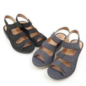 Lot of 2 Clarks Womens 8M Reedly Juno Wedge Sandals Soft Cushion Comfort